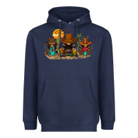 Navy western gnomies Heavyweight Hoodie - FaDigitalArtStudio