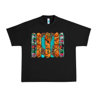 Black basketball serape cowhide turquoise leopard glitter  brushstrokes Urban Heavy Tee - Artiststas