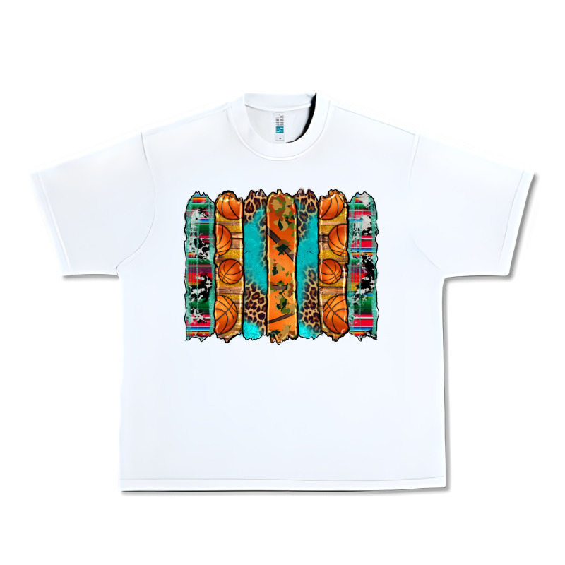 Basketball Serape Cowhide Turquoise Leopard Glitter  Brushstrokes Urban Heavy Tee by Artiststas | Teevron