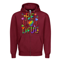 Burgundy pride be you tiful Zipper Hoodie - texasbilliewilder