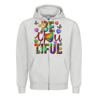 Dove Grey pride be you tiful Zipper Hoodie - texasbilliewilder