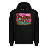 Black be mine valentine's day cow Premium Hoodie - Jasminsmagicworld