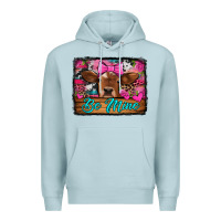 Blue Mist be mine valentine's day cow Premium Hoodie - Jasminsmagicworld