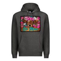 Charcoal Heather be mine valentine's day cow Premium Hoodie - Jasminsmagicworld
