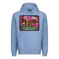 Colony Blue be mine valentine's day cow Premium Hoodie - Jasminsmagicworld