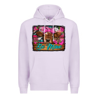 Lilac be mine valentine's day cow Premium Hoodie - Jasminsmagicworld