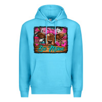 Ocean Blue be mine valentine's day cow Premium Hoodie - Jasminsmagicworld