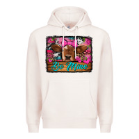 Pale Pink be mine valentine's day cow Premium Hoodie - Jasminsmagicworld