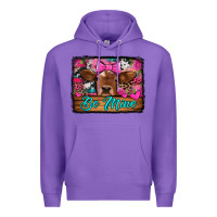 Purple be mine valentine's day cow Premium Hoodie - Jasminsmagicworld