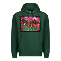 Sports Green be mine valentine's day cow Premium Hoodie - Jasminsmagicworld