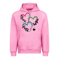 Fuchsia Pink faith hope love Urban Hoodie - MaliasSmallBusiness