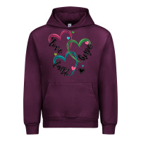 Mauve Wine faith hope love Urban Hoodie - MaliasSmallBusiness