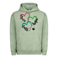 Pigment Oil Green faith hope love Urban Hoodie - MaliasSmallBusiness