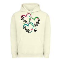Pigment Pistachio faith hope love Urban Hoodie - MaliasSmallBusiness