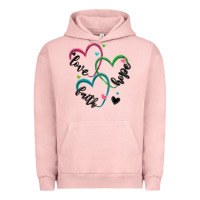 Pigment Salmon faith hope love Urban Hoodie - MaliasSmallBusiness