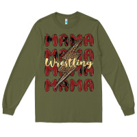 Army Green wrestling mama Long Sleeve Tee - MaliasSmallBusiness