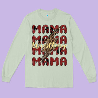 Long Sleeve Tee wrestling mama