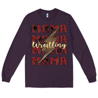 Plum wrestling mama Long Sleeve Tee - MaliasSmallBusiness