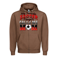 Chestnut my favorite soccer player calls me mom Zipper Hoodie - Zillion Design Studio