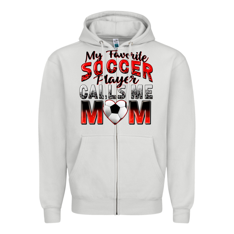 My Favorite Soccer Player Calls Me Mom Zipper Hoodie by Zillion Design Studio | Teevron