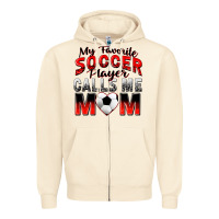 Sandshell my favorite soccer player calls me mom Zipper Hoodie - Zillion Design Studio