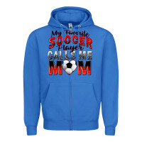 True Royal my favorite soccer player calls me mom Zipper Hoodie - Zillion Design Studio