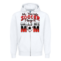 White my favorite soccer player calls me mom Zipper Hoodie - Zillion Design Studio