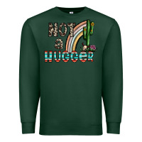 Sports Green not a hugger Premium Sweatshirt - CowhideDigitalArt