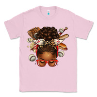 Baseball Afro Messy Bun Classic Tee | Teevron