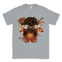 Heather Grey baseball afro messy bun Classic Tee - texasbilliewilder