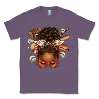 Lavender baseball afro messy bun Classic Tee - texasbilliewilder