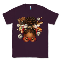 Plum baseball afro messy bun Classic Tee - texasbilliewilder