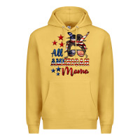 Antique Gold All American Mama Premium Hoodie - LillyAllenDesigns