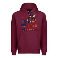 Burgundy All American Mama Premium Hoodie - LillyAllenDesigns