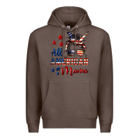 Coffee All American Mama Premium Hoodie - LillyAllenDesigns