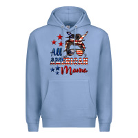 Colony Blue All American Mama Premium Hoodie - LillyAllenDesigns