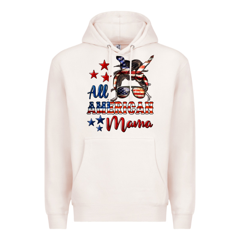 All American Mama Premium Hoodie by LillyAllenDesigns | Teevron
