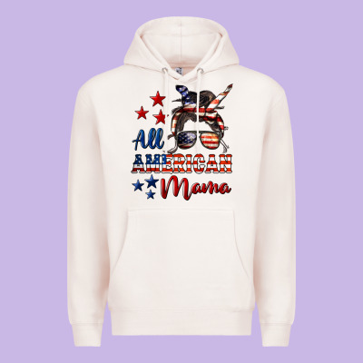 All American Mama Premium Hoodie Designed By Lillyallendesigns