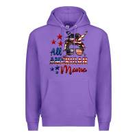 Purple All American Mama Premium Hoodie - LillyAllenDesigns