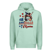 Seafoam All American Mama Premium Hoodie - LillyAllenDesigns