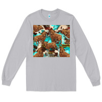 Moon Dust astec cowhide highlands cow Long Sleeve Tee - BarkalooDesign