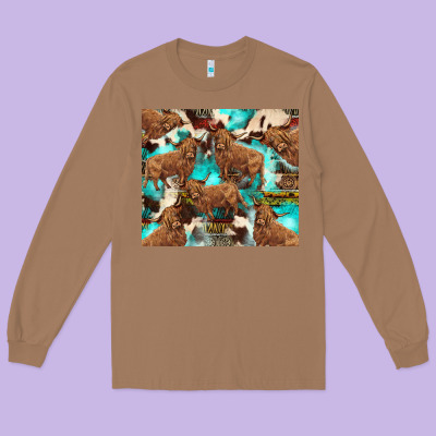 Astec Cowhide Highlands Cow Long Sleeve Tee Designed By Barkaloodesign