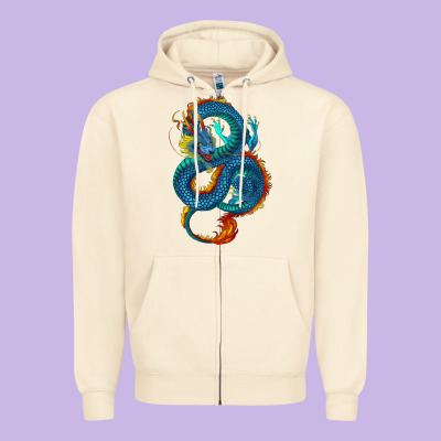 Zipper Hoodie Blue dragon