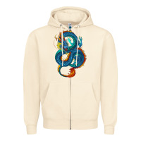 Sandshell Blue dragon Zipper Hoodie - RanaPortraitStore