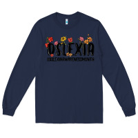 Navy dslexia awareness month Long Sleeve Tee - MaliasSmallBusiness