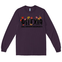 Plum dslexia awareness month Long Sleeve Tee - MaliasSmallBusiness