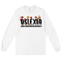 White dslexia awareness month Long Sleeve Tee - MaliasSmallBusiness