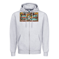 Heather Grey Boho bull skull and serape Zipper Hoodie - RanaPortraitStore