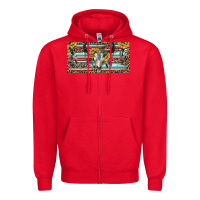 Red Boho bull skull and serape Zipper Hoodie - RanaPortraitStore