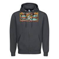 Smoke Boho bull skull and serape Zipper Hoodie - RanaPortraitStore